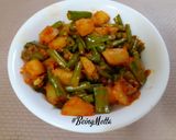 A picture of step 6 of Bihari Style Bodi (String Beans)-Potato Subzi.