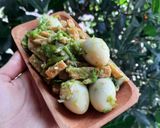 Foto langkah ke 4 dari resep Telur Puyuh Tempe Sambal Ijo.