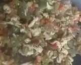 A picture of step 2 of Chicken and vege roll.