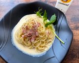 A picture of step 4 of Japanese Carbonara🇯🇵.