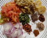 A picture of step 3 of Smoked eggplant curry /baingan bharta.