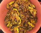 A picture of step 5 of Msala karela.