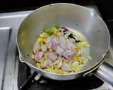 A picture of step 5 of Drumstick Saag with Moong dal and grated Coconut.