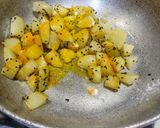 A picture of step 4 of Bengali Aloo Posto.