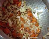 A picture of step 3 of Veg fried rice.
