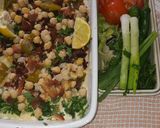 A picture of step 3 of My Style Hummus Fatteh 🍞.
