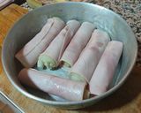 Foto del paso 4 de la receta Rollitos de Jamón Cocido Gratinados Rellenos de Puerro