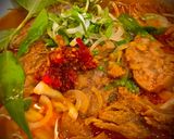A picture of step 10 of Bún Bò Huế.