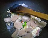 Foto langkah ke 3 dari resep 249) tumis sawi hijau bakso dan tahu.