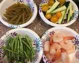 A picture of step 1 of Shrimp and loaded vegetable scampi.