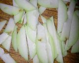 A picture of step 1 of Sautéed Vegetable Strips for Healthy Eating, Mario Style.