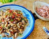 Hình bước làm 3 của món Nấm, ngưu bàng xào mặn| Món chay thường ngày