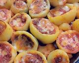 صورة لخطوة 6 من وصفة بطاطس محشية لحم مفروم وموتزاريلا 🥔🥔🥔