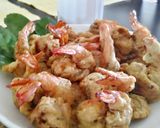 Foto langkah ke 4 dari resep Udang Goreng Tepung Daon Jeruk #ketoramadan.