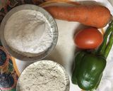 A picture of step 1 of Millet flour vegetable uttapam.