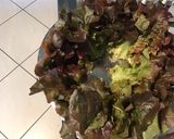 Une image de l'étape 2 de Salade du jardin,tomate cœur de bœuf,fromage frais mariné et ciboulette.