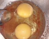 A picture of step 1 of Eggs wrapped Pasta Sandwich.