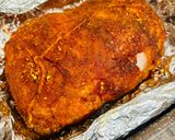 A picture of step 4 of Pork in cranberry glaze.