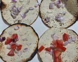 A picture of step 2 of Masala papad.