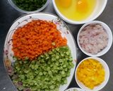 Hình bước làm 1 của món Cơm chiên hải sản