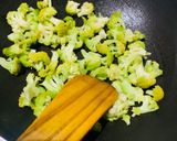 A picture of step 2 of Roasted Broccoli and Penne in Bechamel sauce.