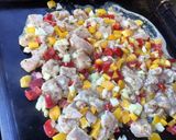 Une image de l'étape 9 de Poulet mariné aux poivrons bicolores.