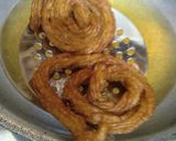 A picture of step 7 of Singhada jalebi.