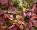 Une image de l'étape 5 de Pâte au blé complet courgette bacon lait de coco.