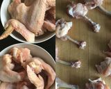 A picture of step 1 of Lollipop chicken - dry version.