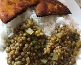 Foto del paso 5 de la receta: Lentejitas con arroz y hamburguesas de pollo