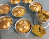 Foto langkah ke 8 dari resep Pumpkin Almond Muffin - kue labu kuning.