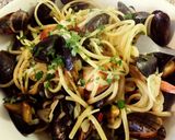 偷吃步淡菜蝦仁扁麵 Linguine con gamberi e cozze的食譜步驟12照片