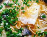 蛋香茄汁鯖魚湯麵的食譜步驟5照片