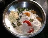 A picture of step 1 of Methi Thepla.