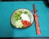 A picture of step 2 of Japan In A Salad Bowl 🥗 --- Zingy Wasabi Peas & Chena - Veggie Salad Bowl.
