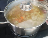 Foto del paso 5 de la receta: Albóndigas en salsa de zanahoria y puerro, acompañado de arroz