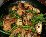 A picture of step 5 of Star fried chicken & steamed cabbages.