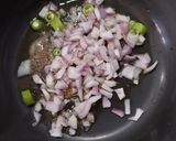 A picture of step 1 of Vesan Bhaat.