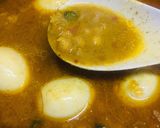 A picture of step 5 of Chanay with boiled eggs.