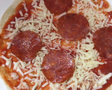A picture of step 2 of Pizza Lunchable.