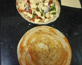 A picture of step 3 of Roti pan pizza.
