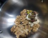 A picture of step 2 of Fig walnut halwa.