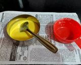 A picture of step 1 of Meethi Boondi.