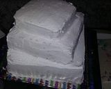A picture of step 1 of Wedding theme cake.