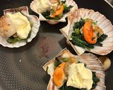 A picture of step 6 of Pan-Seared Scallops with Broccoli Rabe and Saffron Cream.