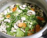 A picture of step 1 of Tom Yum Vegetable Soup.