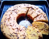Foto langkah ke 6 dari resep Pumpkin Chocolate Sprinkles Cake🎃🍫.