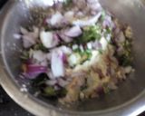 A picture of step 2 of Spinach gramflour cheela.