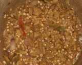 A picture of step 9 of Bhindi bhaji.
