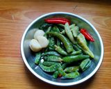 Foto langkah ke 2 dari resep Tumis Teri Pete Cabe Ijo.